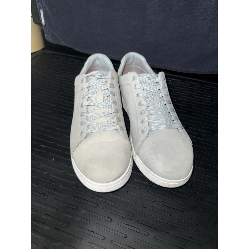 SWIMS Men's Gray Leather Breeze Tennis Sneaker Shoes Size US 9 classic casual